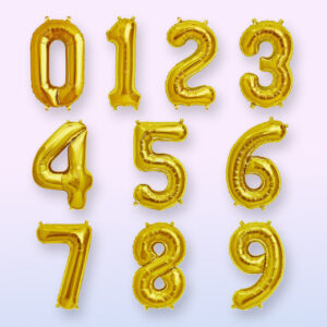 Balloon-Numbers (Silver And Golden).